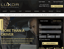 Tablet Screenshot of luxorlimo.com